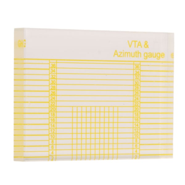 Azimuth linjal klar tryckt transparent akryl skivspelare tonarm VTA pickup Azimuth linjal