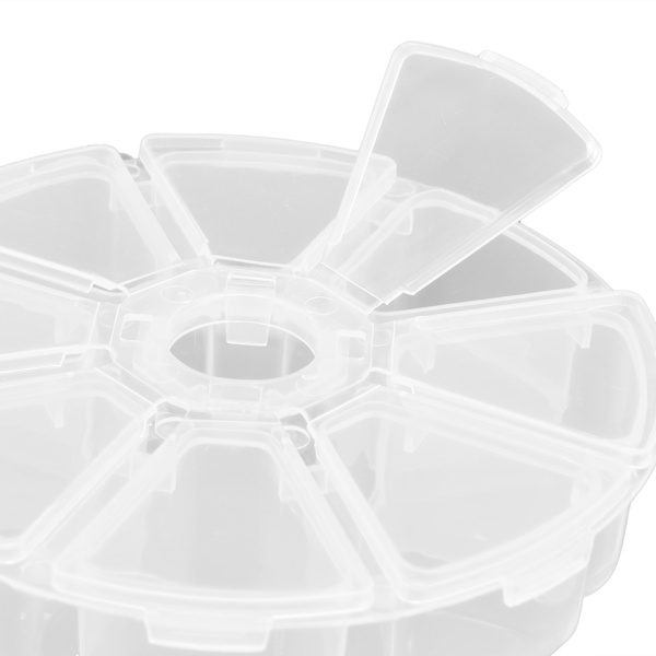 Smyckeskrin i plastmaterial, transparent förvaringslåda med flera fack för handgjorda lösa pärlor