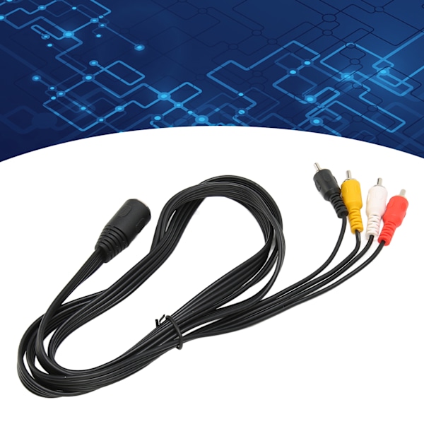 5-nastainen DIN - 4 RCA -kaapeli, naaras-uros, Plug and Play -ääniadapterikaapeli CD-vahvistimelle ja kaiuttimille, 1,5 metriä