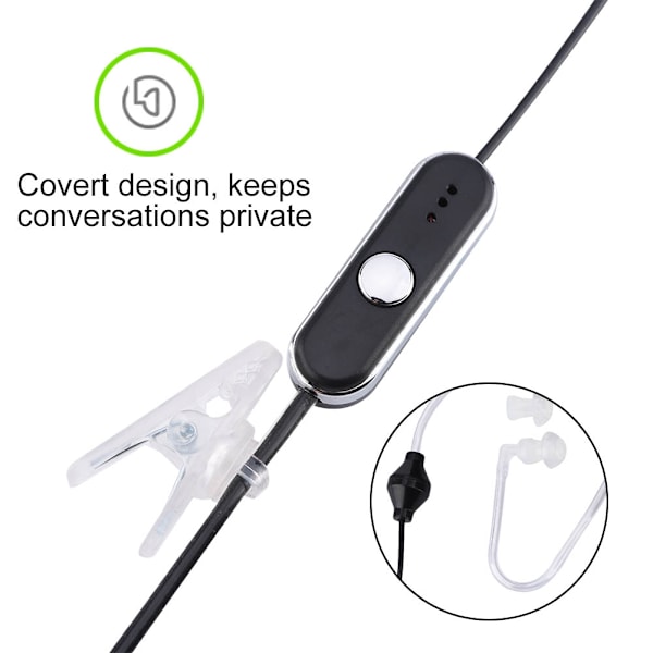 Universell 2-stifts öronsnäcka Talkie-headset  Öronsnäcka för K Head Walkie Talkie Radio