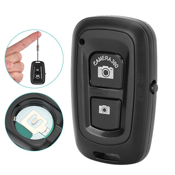 Plastik Mini Bluetooth Selfie Trådløs Fotografering Skydning Udløser Fjernbetjening Universal til Android/IOS
