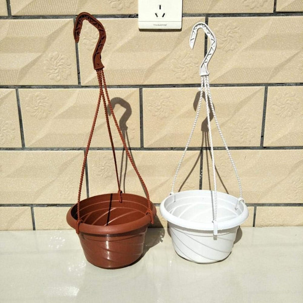 4 stk. ophængte blomsterpotter i plast
