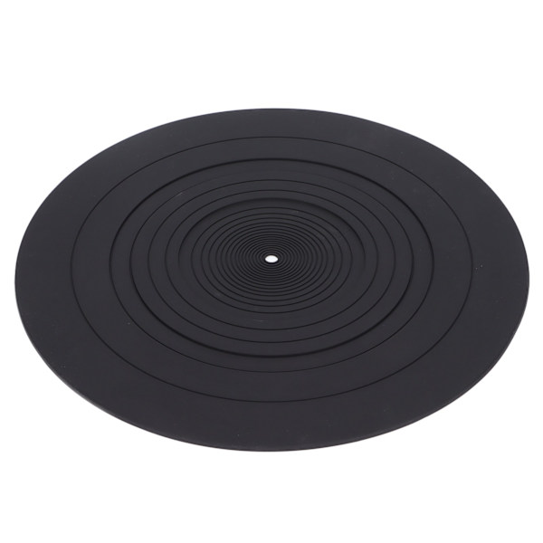 12 tommer vinylplade pladespillerunderlag antistatisk reducerer vibration gummi pladespillermåtte til alle vinylpladespillere
