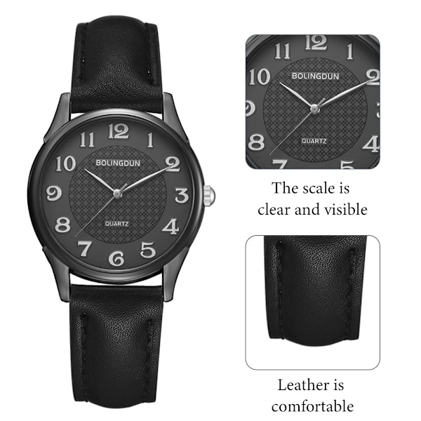 Armbandsur Armbandsur Modeklocka Kvartsklocka Fritidsklocka   (Svart Ram Liten Svart Urtavla)