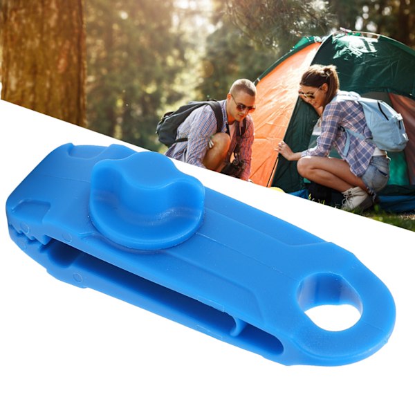 Kompakta presenningsklämmor, slitstark nylonkonstruktion, bred användning utomhus för camping, båtar, bilar, pooler