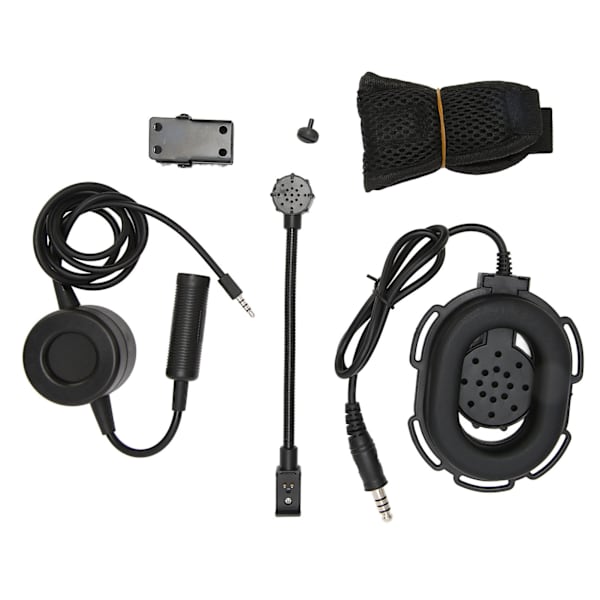 3,5 mm Walkie Talkie Headset med støjreduktion Justerbar mikrofon 2-vejs radiohovedtelefon med vandtæt PTT-adapter