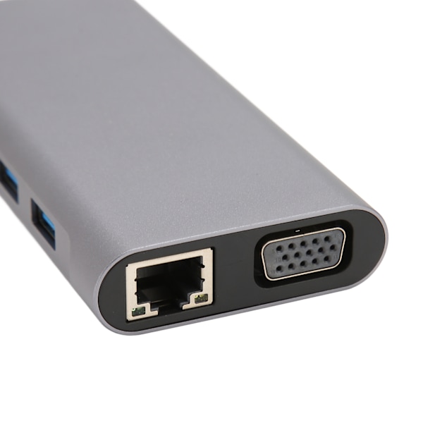 11-i-1 USB C Hub Multiport Adapter 4xUSB3.0 HD 4K VGA RJ45 Ethernet PD Laddning 3.5mm Ljud USB C Dockningsstation