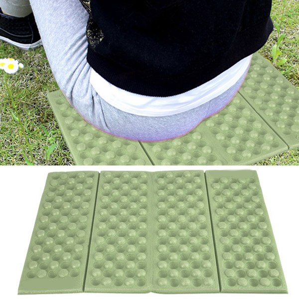 Mångsidig utomhusmatta, lättviktigt Xpe-material med vikbar design för yogasessioner, bekväm äggcellsform med vattentät svart baksida