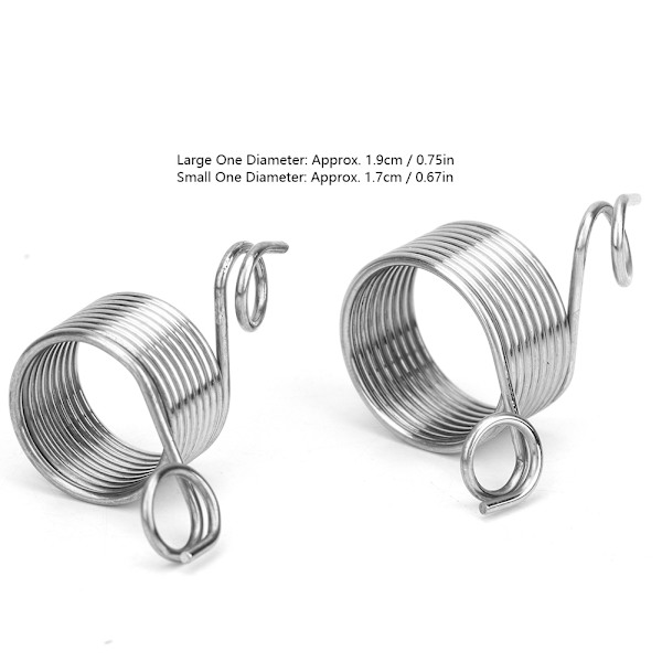 2 st rostfritt stål spiralformad stickningsfingerborg guide finger ring stickningshantverk verktyg tillbehör