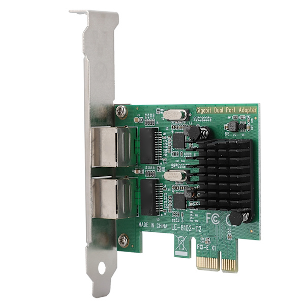 10/100/1000Mbps RJ-45*2 Dobbelt port PCI-Ex1 GigabiT netværkskort til 8102-T2