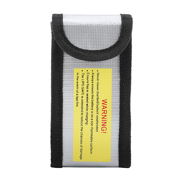 1 stk. Brandhæmmende, højtemperaturbestandig batteri beskyttelsespose (12,5*6,4*5CM)