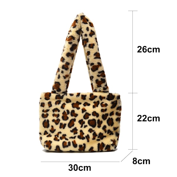 Pälsväska Fluffy Tote Bag för höst och vinter