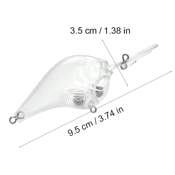 10 st tomma vev crankbaits omålade hårda beten fiskedrag tillbehör DIY