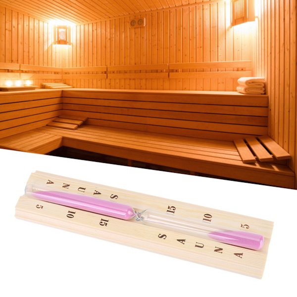 Bastuutrustning 15 minuters träbastu timglas klocka sandtimer klocka för bastu spa rum