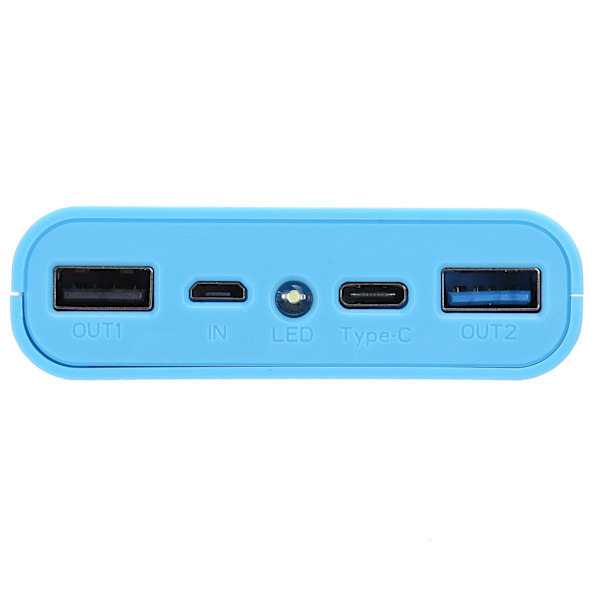 Snabbladdningsversion 8x18650 Power Bank Case USB DIY Kit Skal Batterihållare LaddningsboxBlå