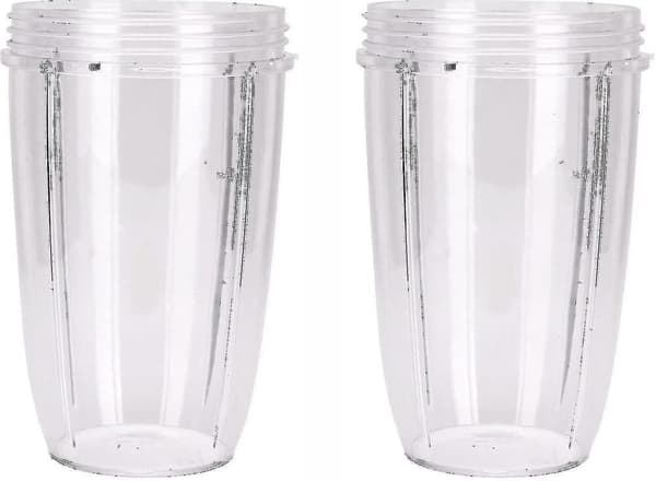 Förpackning med 2 ersättningsmuggar kompatibla med Nutribullet