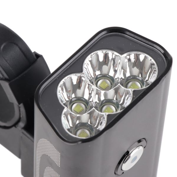 Cykel forlygte 6000lm 6 tilstande IPX6 vandtæt USB opladning 5 LED cykel forlygte til natkørsel løb vandreture