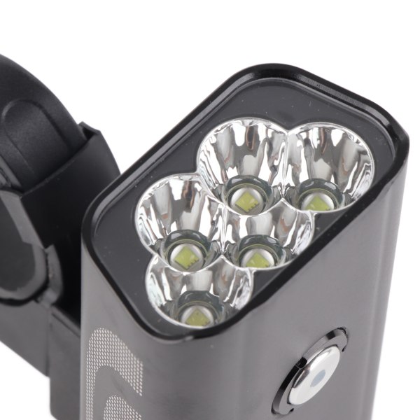 Sykkel frontlykt 6000lm 6 moduser IPX6 vanntett USB-lading 5 LED sykkellys for natt sykling løping fotturer