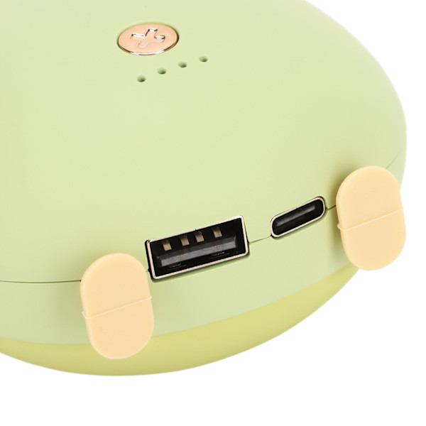 Håndvarmer USB Oppladbar 10000mAh Bærbar Grønn Nattlys Powerbank Funksjon Elektrisk Håndvarmer