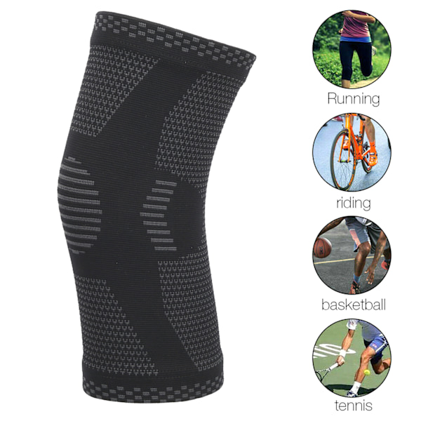 Knäskydd med Anti-Slip Gelgrepp, Andningsbart Material Knäskydd för Män & Kvinnor, Ledsmärtlindring Aktiv Kompression (XL)