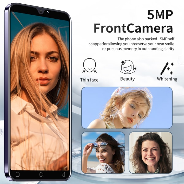 5.0in 3G Smart Phone IPS HD-skærm 8MP bag 5MP front Dual SIM Dual Standby ulåst smartphone til Android10 100-240V