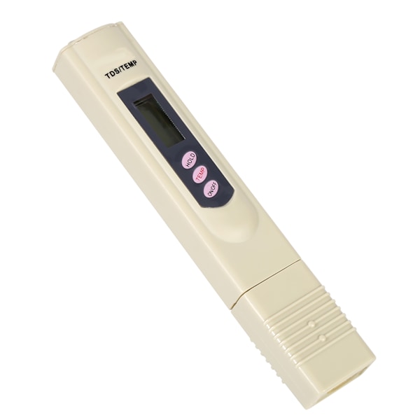 Digital LCD-vattenkvalitetstestpenna Renhetsfilter TDS-mätare Testare 0-9999 PPM Temp Grå