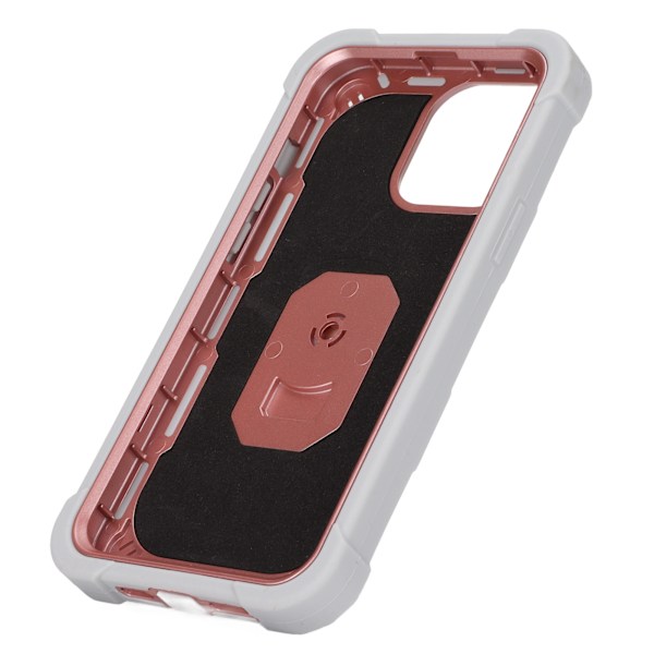 Reptålig pansarskydd med stativ för iPhone 13 Pro Max mobiltelefoner Pansarskyddsfodral (grå guld)