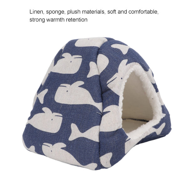 Hamsterhule seng vindafvisende varm bomulds gemmested seng til hamster chinchilla marsvin 20x20x20cm / 7.9x7.9x7.9in