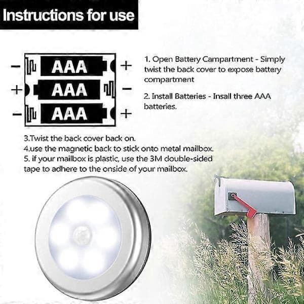 LED bevegelsessensorlys Kompatibel med skap, LED bevegelsessensorlys - LED bevegelsessensorlys nattlys, bevegelsessensor LED postkasselys,