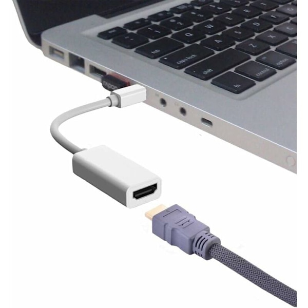 Enkel multimedieexpansion, Mini Displayport till HDMI-adapter som erbjuder dynamisk synkronisering och ljudstöd, idealisk för att effektivisera din
