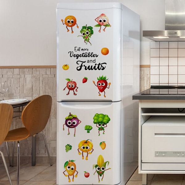 Självhäftande Väggdekor för Kök, Kreativ Design Berikar Konstnärlig Fantasi, Ger en Konstnärlig Touch till Kylskåp och Möbler