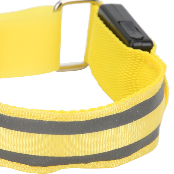 Reflekterende LED-lysarmband med to lysende striper, lys opp armbåndsarmbånd for nattløping, batteridrevet