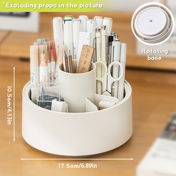 Make Up Organizer Rotatable, 360° Organizer, Badeværelse Organizer Kosmetik, Blyantsholder, Kosmetik Til Sminkebord, Soveværelse, Badeværelse