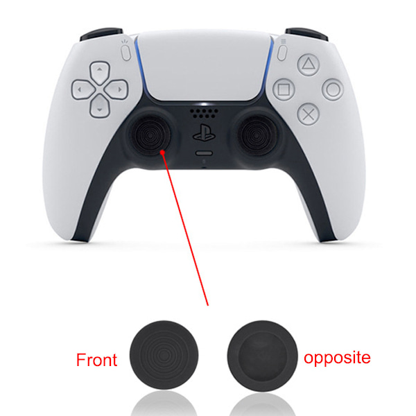 Tumgrepp för PlayStation-kontroller, Omfattande skydd Silikonskydd Halkfritt Svettfritt Dubbat Tryckta Joystick-skydd för PS5, PS4,