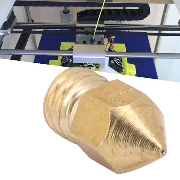10 stk. 3D-printer Mk8 messingdyse ekstruderdyse 1,75/0,2 mm filamentprinter ekstruderdyse