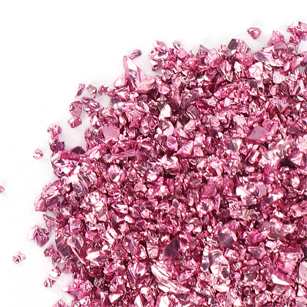 Iridescent Krossat Glas Glitter För Silikonform Lämplig, Värmebeständig DIY Geode Konst Mosaik Hantverk, 3,5 Uns (100 Gram) Metallfärgat Glas