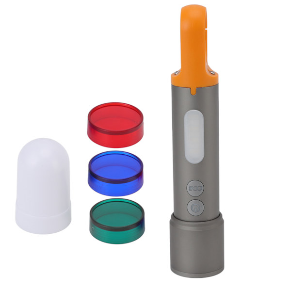LED-ficklampa med hög ljusstyrka, zoombar, bärbar, COB, uppladdningsbar