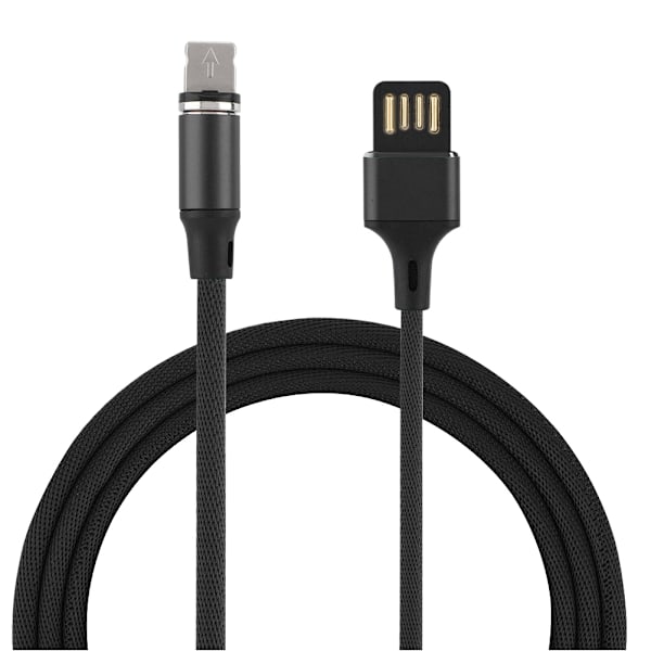 1m magnetisk datakabel hurtige opladningskabler USB-opladerledning (sort til iPhone)