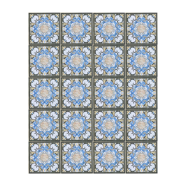 20 st Diagonal Golv Stickers Vattentäta Kakel Stickers Golvdekaler för Vardagsrum Korridor