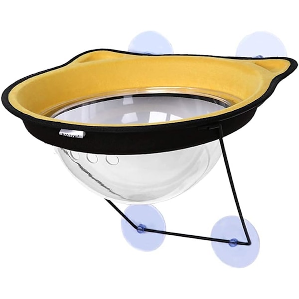 Kattfönsterbräda, Ergonomisk Design för Kattdjur, Kattsängar med Förbättrat Säkerhetsspänne för Utrymmesbesparing, Tvättbar Kudde Säkerställer Bekväma Vilor Inomhus eller