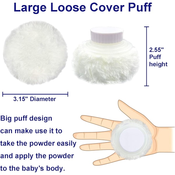 Puderpuff Box Tom Behållare för Puderpuff med