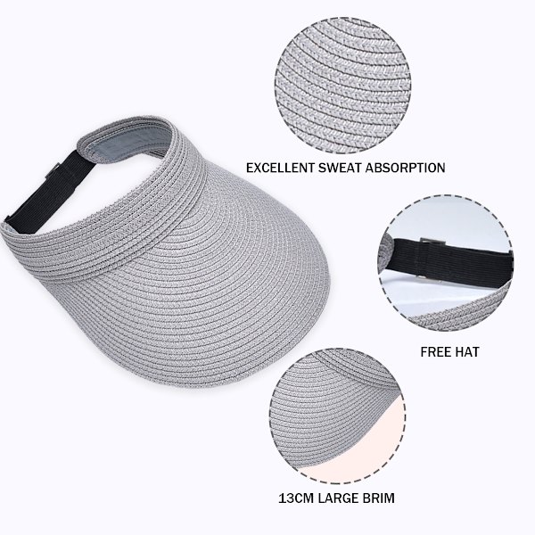 Visor Hat Justerbar Cap En Størrelse Udendørs Sol Sports Visor til Kvinder og Mænd