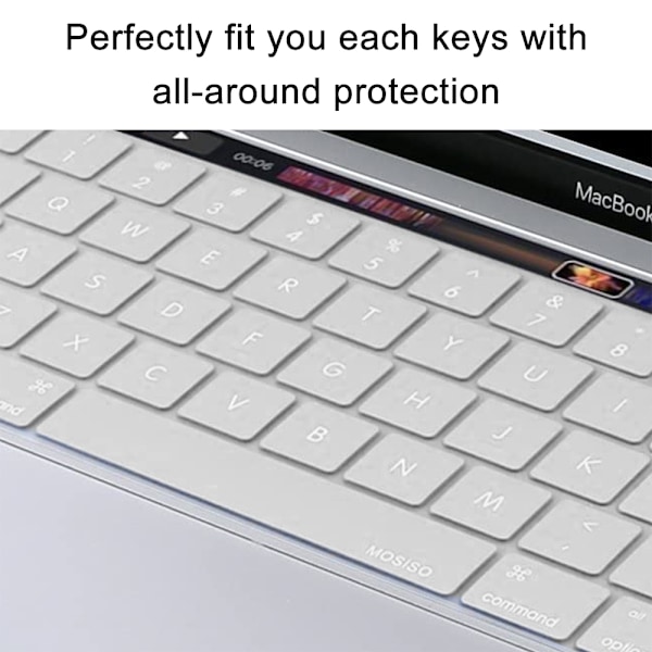 Ultra tynn tastaturbeskytter kompatibel med MacBook Pro med Touch Bar 13/15 tommer (A1706 / A1707) hud -US-layout