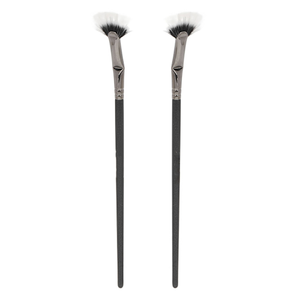 2 st Mascara Fan Bent Brush Dubbel Lager Förhindra Klumpning Förbättra Nedre Fransar Fan Mascara Applicering Borstar