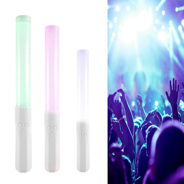 LED-konserttivalosauva, hohtava sauva, uudelleenkäytettävä, kannettava, 15 väriä, mainos