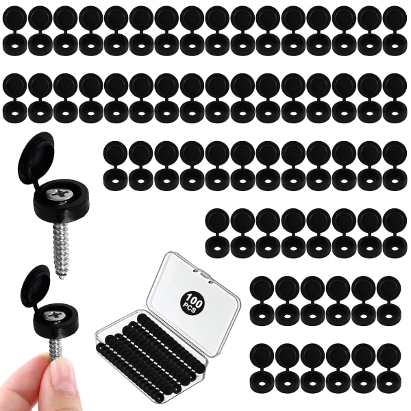 120 Pcs Screw Caps, Plastic Hinged Screw Cover Caps, Folding Screw Cover Plastic Screw Caps, Screw Covers For Replacement Screw Decorative Covers, Uni