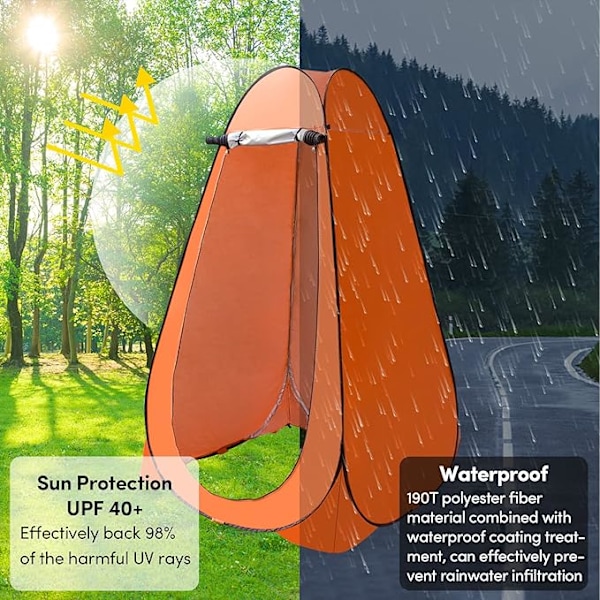 Bärbart Privattält för Utomhusevenemang, Pop Up-design med Rivsäker Polyester och Galvaniserad Stålram för Strand och Camping