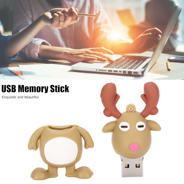 USB-minne - Lätt, bärbar, säker, pålitlig, utsökt PVC-jul USB-minne 32G