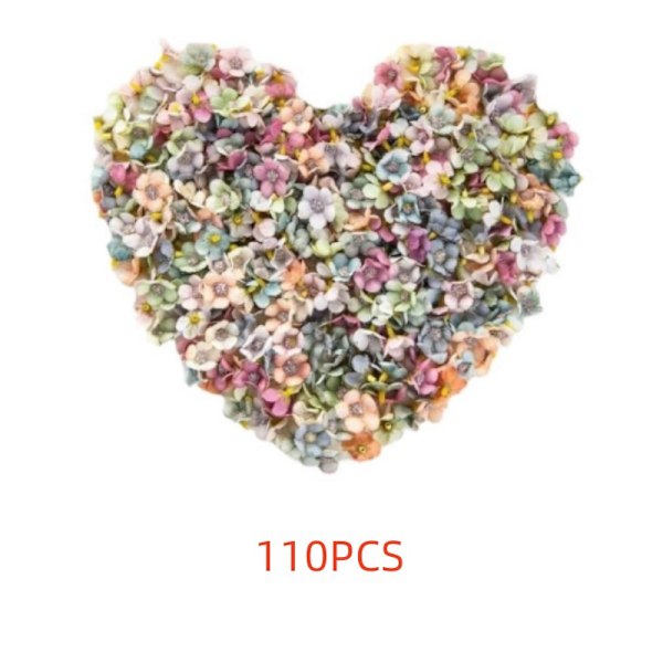 110 st konstgjorda prästkrageblommor, konstgjorda sidenblommor, minikonstgjorda blomhuvuden för gör-det-själv-krans, bröllopsdekoration, fest, festival, bordsdekoration
