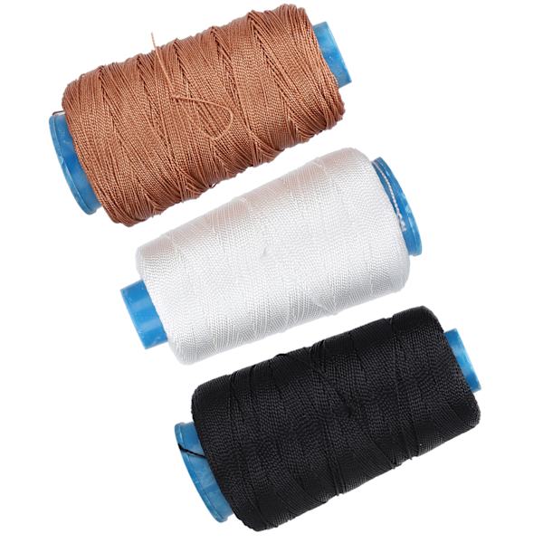 3 st Bonded Nylontråd Draksnöre Sy Läder Jeans Väva Hår Broderi Verktyg